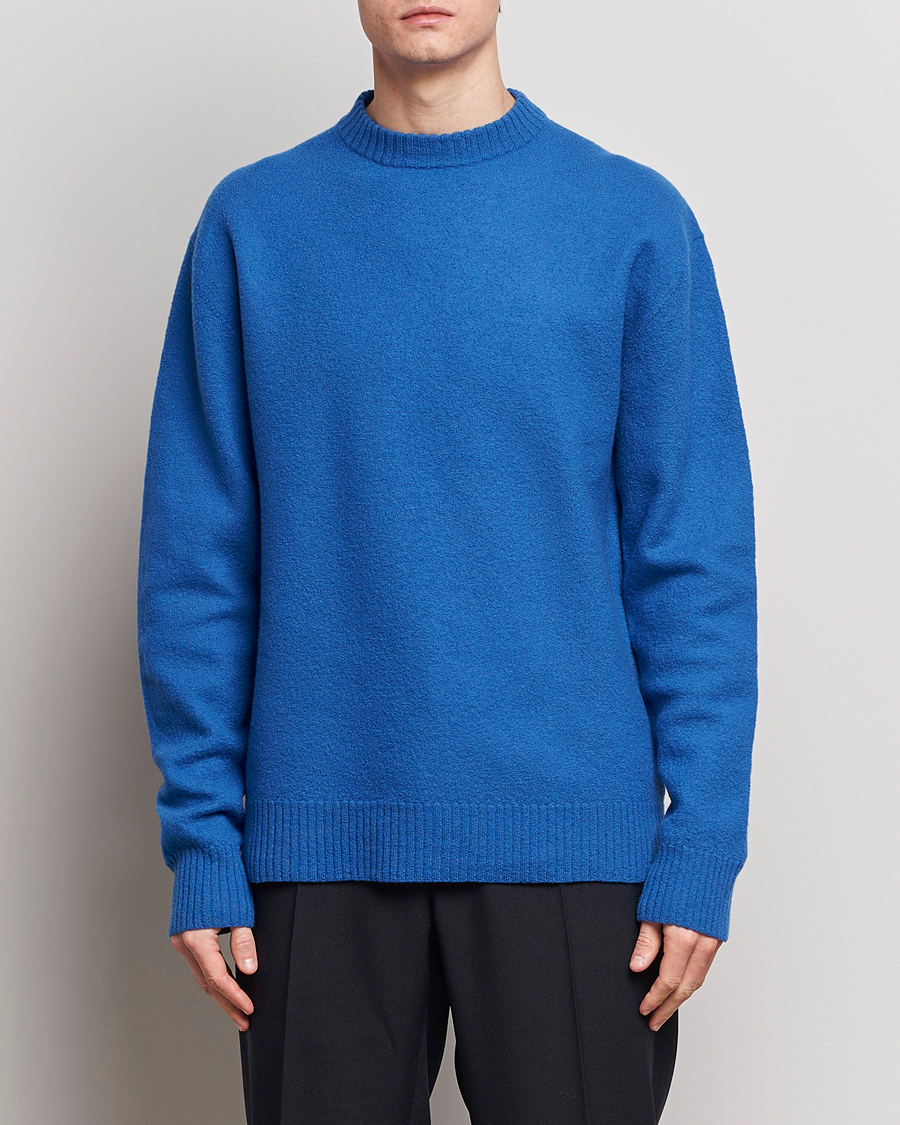 Mies | Puserot | Jil Sander | Lightweight Merino Wool Sweater Space Blue