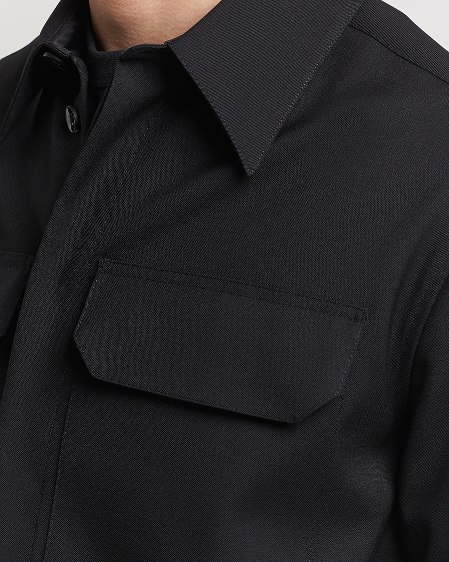 Mies | Kauluspaidat | Jil Sander | Double Pocket Overshirt Black