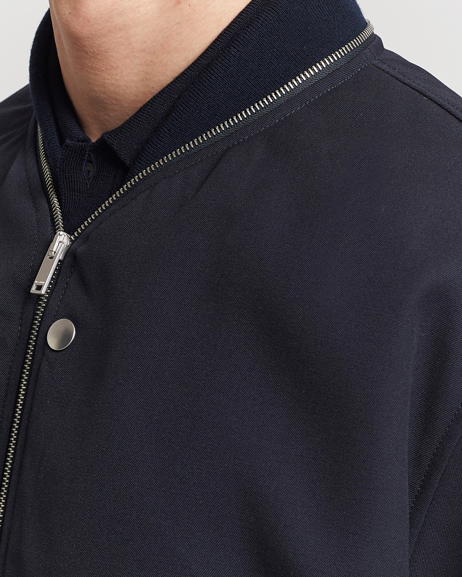 Mies | Takit | Jil Sander | Wool Gabardine Bomber Jacket Navy