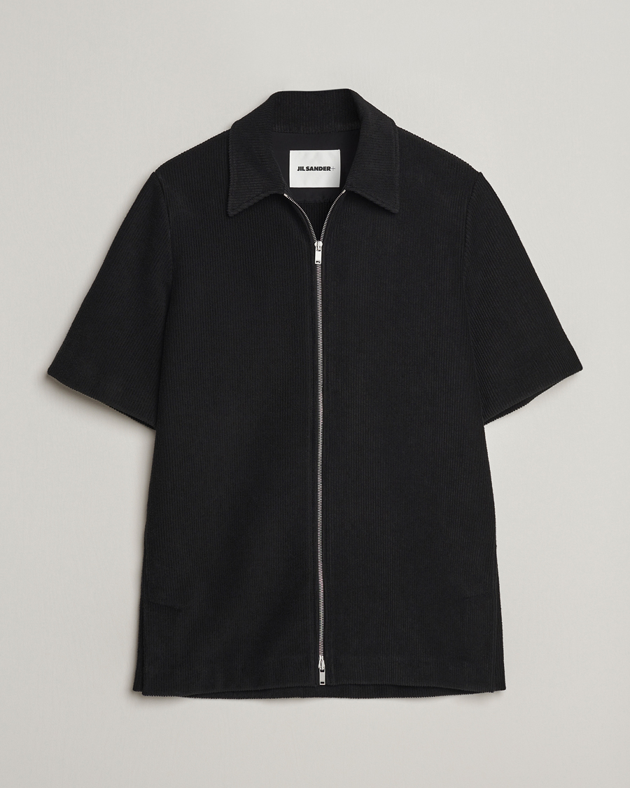 Mies | Kauluspaidat | Jil Sander | Full Zip Camp Shirt Black