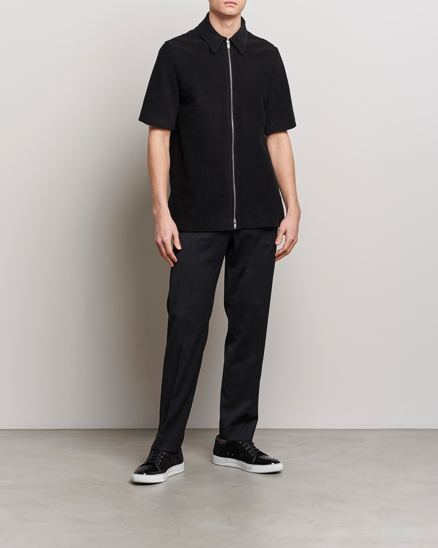 Mies | Kauluspaidat | Jil Sander | Full Zip Camp Shirt Black