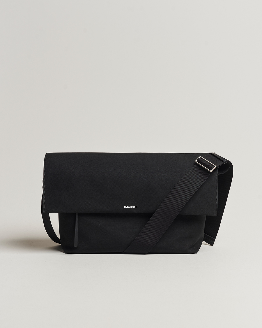 Mies | Jil Sander Canvas/Leather Cross Body Bag Black | Jil Sander | Canvas/Leather Cross Body Bag Black