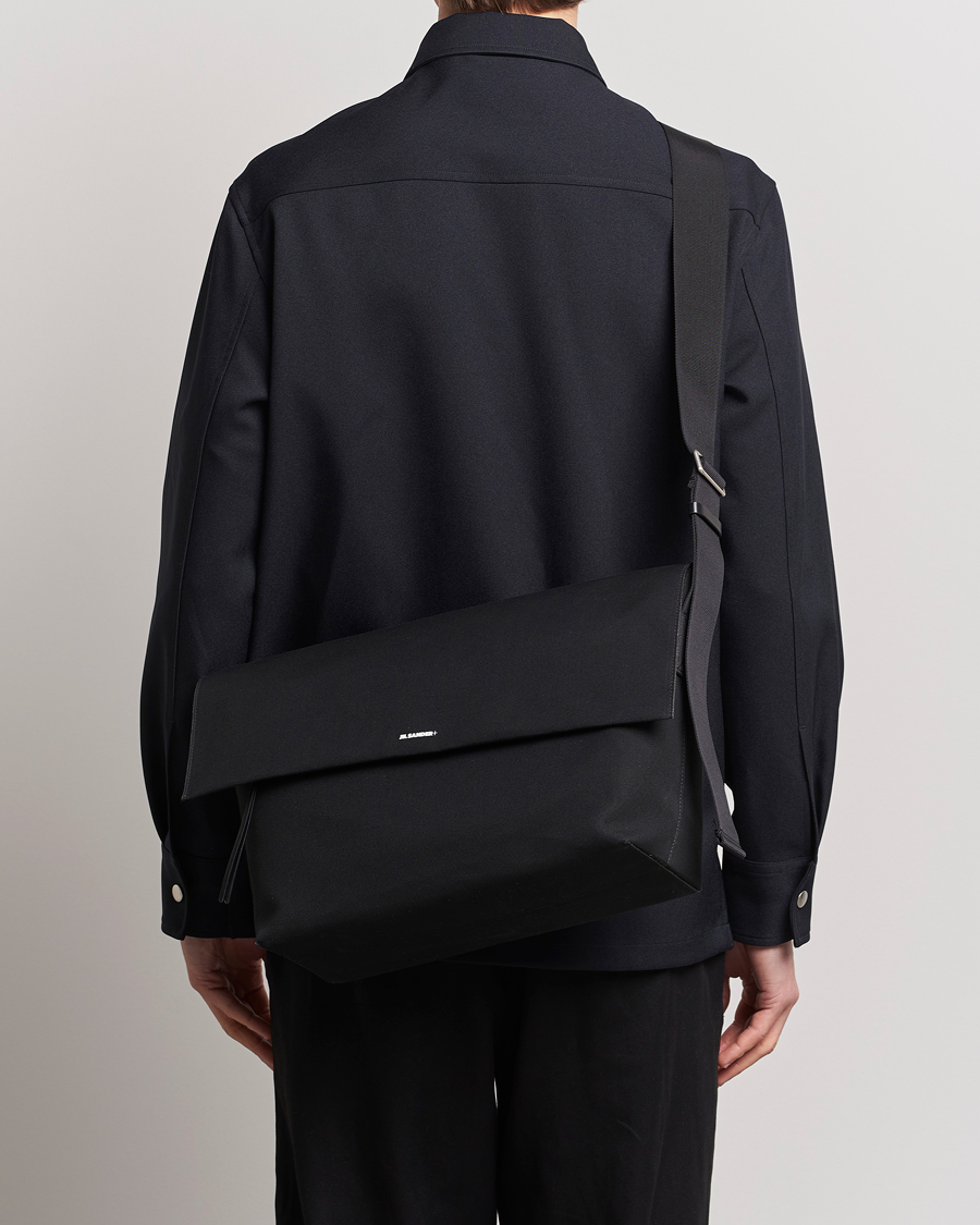 Mies | Jil Sander | Jil Sander | Canvas/Leather Cross Body Bag Black