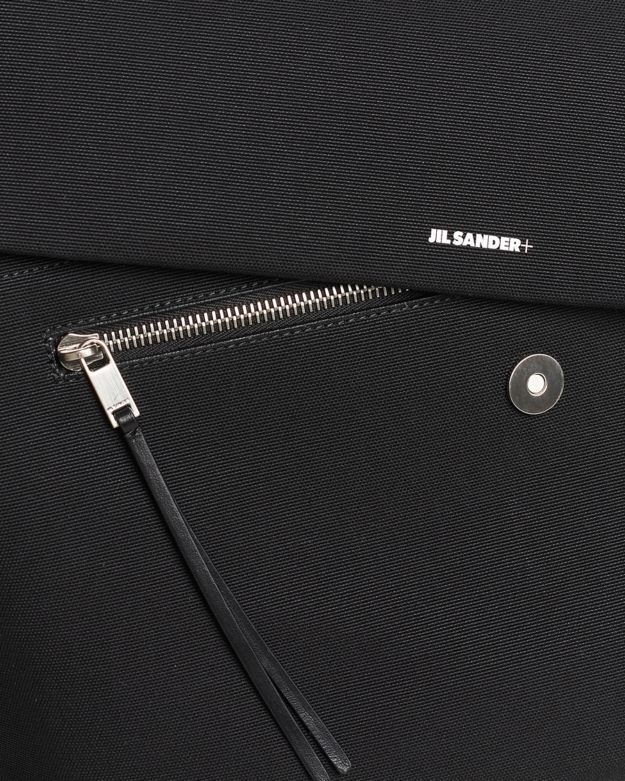 Mies | Jil Sander Canvas/Leather Cross Body Bag Black | Jil Sander | Canvas/Leather Cross Body Bag Black