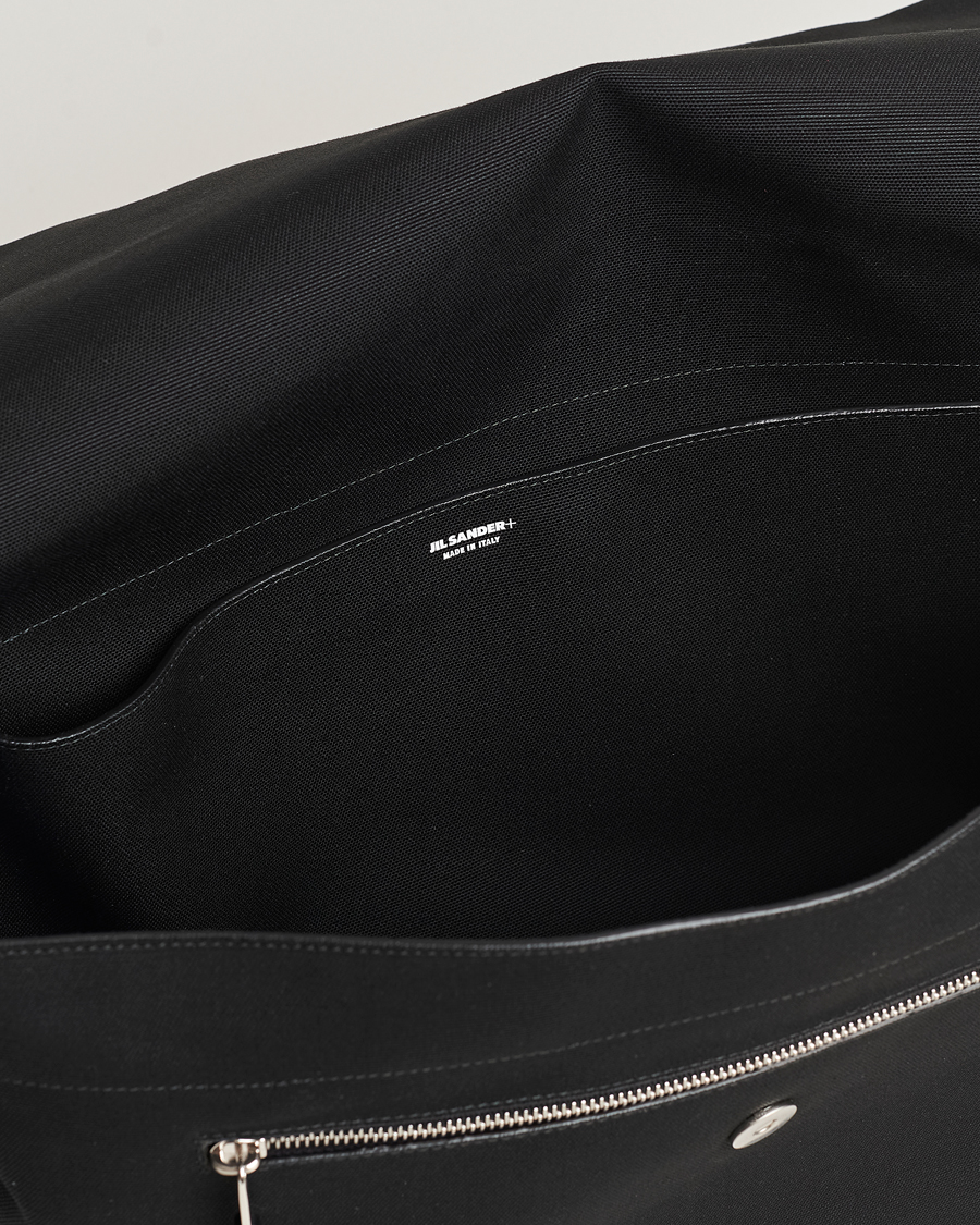 Mies | Jil Sander Canvas/Leather Cross Body Bag Black | Jil Sander | Canvas/Leather Cross Body Bag Black