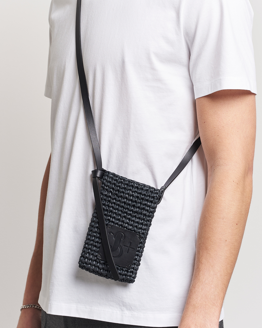 Mies | Jil Sander Crochet Phone Pocket Black | Jil Sander | Crochet Phone Pocket Black