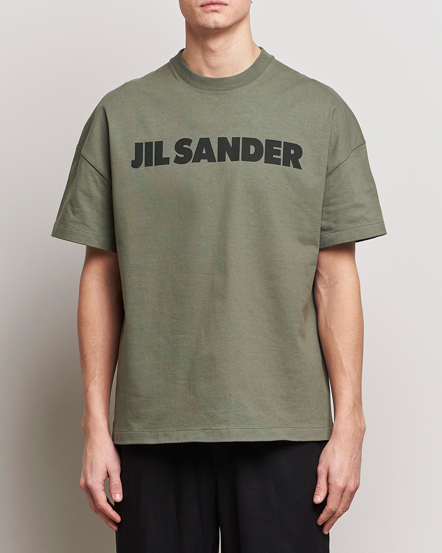 Mies | Jil Sander | Jil Sander | Printed Logo T-Shirt Thyme Green