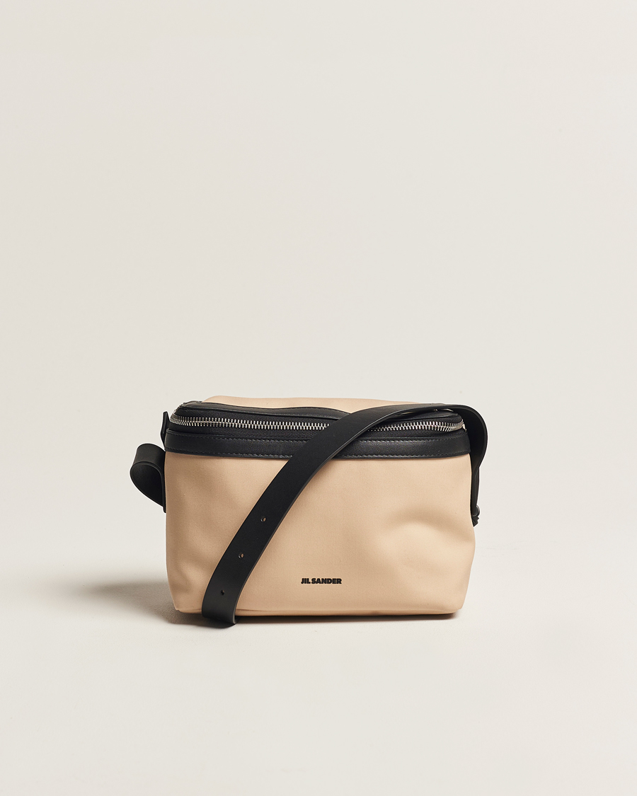 Mies | Jil Sander Cotton/Nappa Cross Body Bag Dark Sand | Jil Sander | Cotton/Nappa Cross Body Bag Dark Sand
