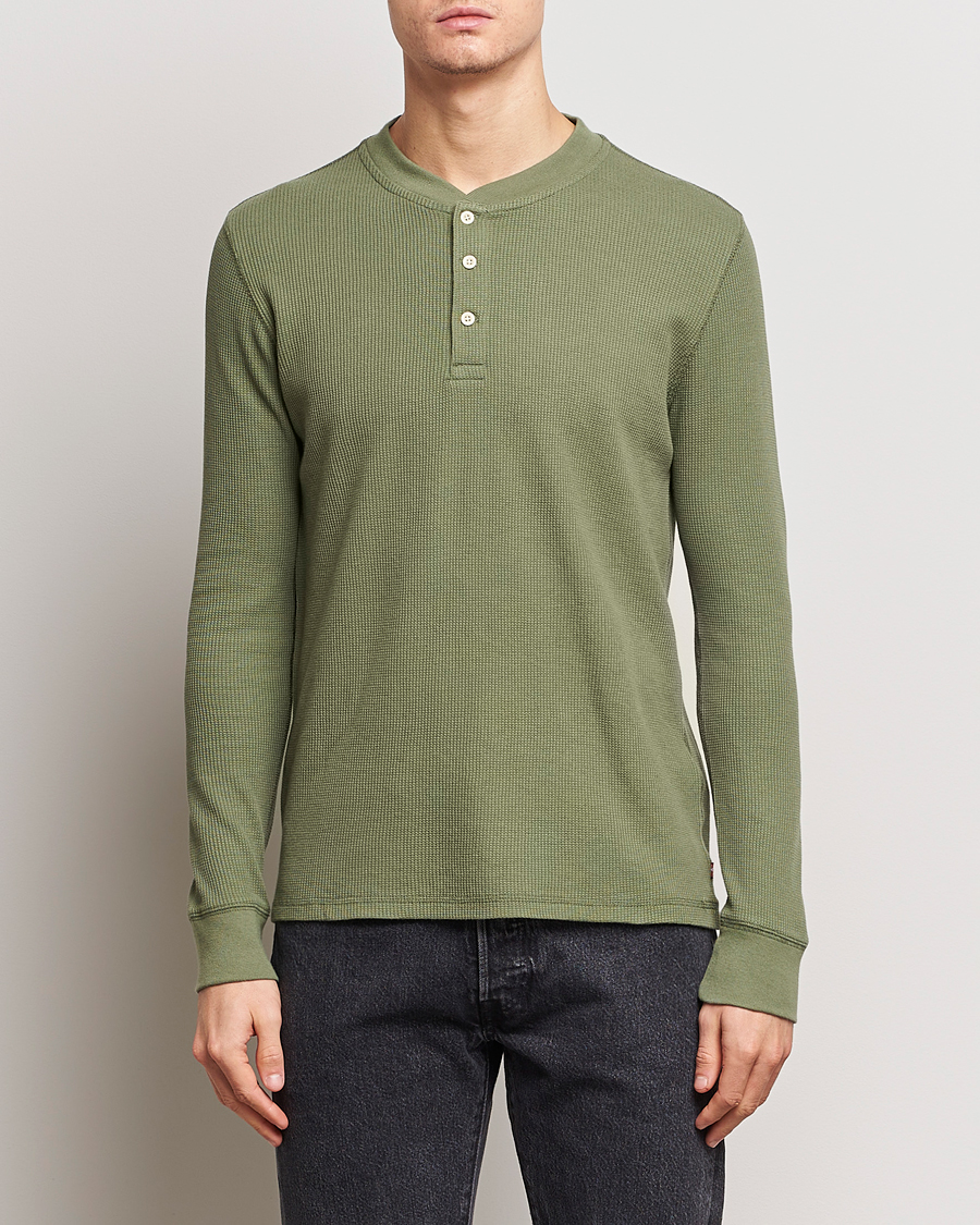 Mies | Puserot | Levi's | Thermal Henley Bluish Olive