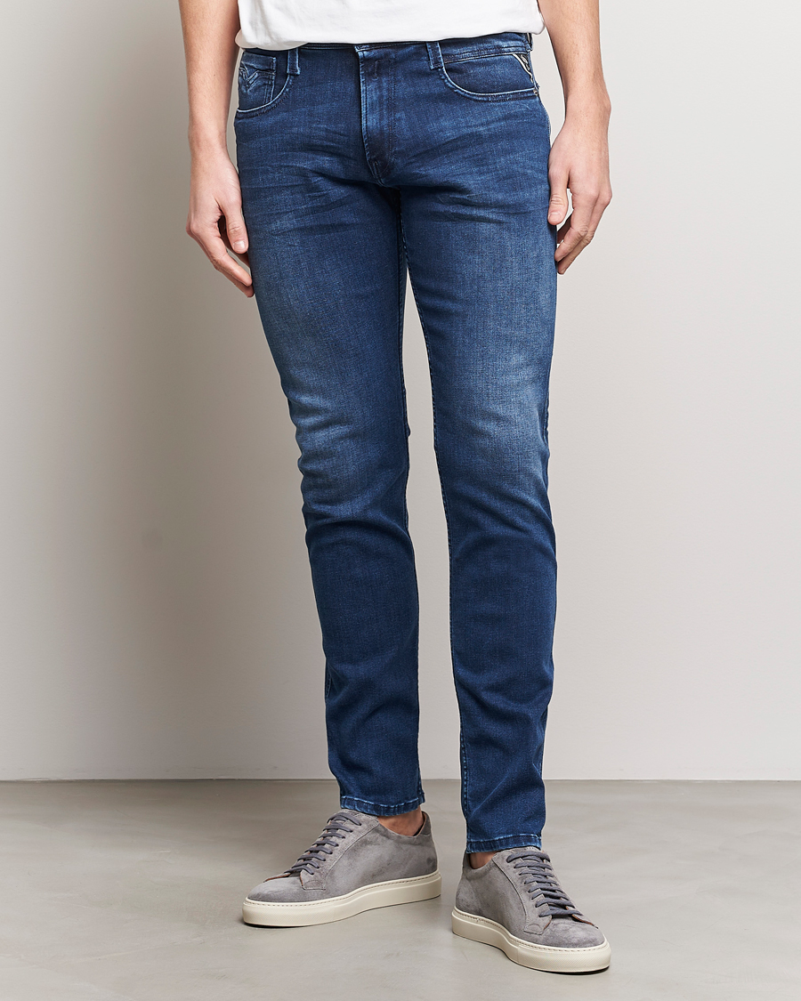 Mies | Farkut | Replay | Anbass Powerstretch Jeans Medium Blue