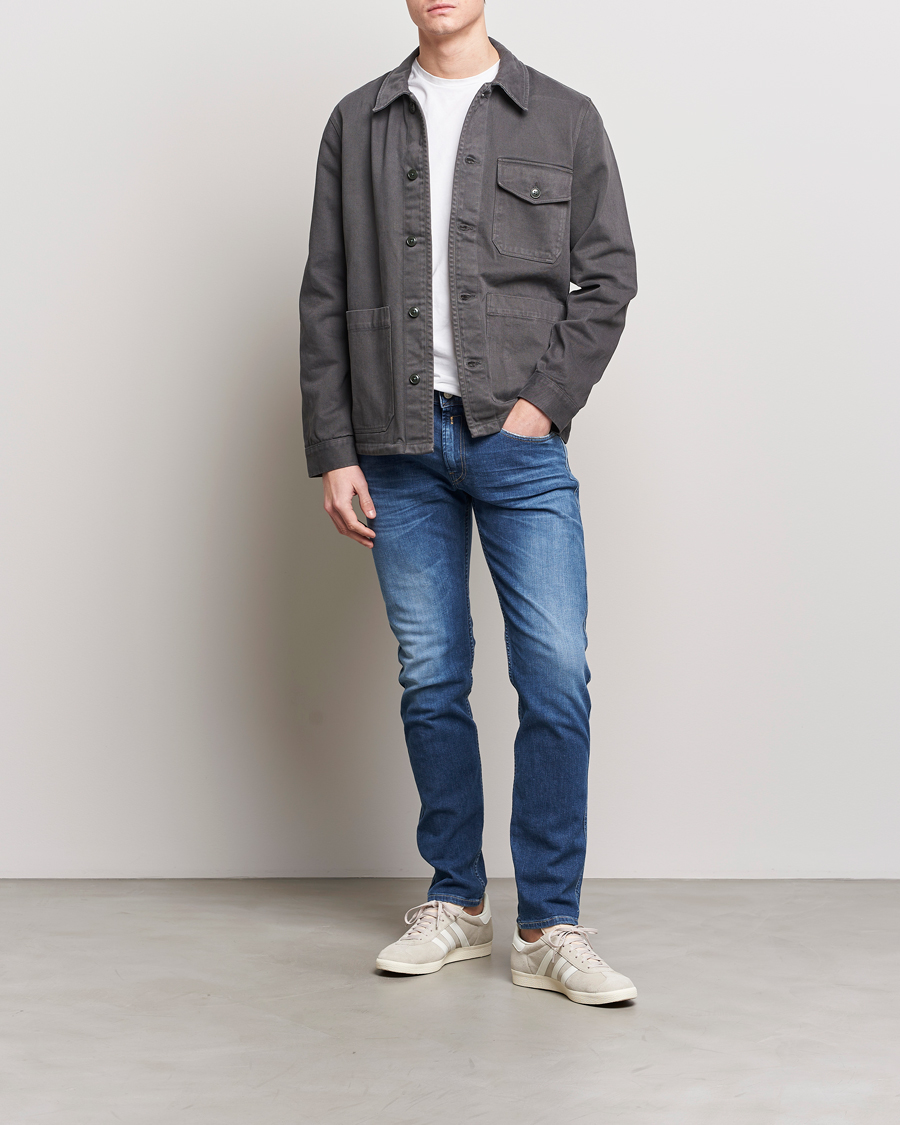 Mies | Farkut | Replay | Anbass Stretch Jeans Dark Blue