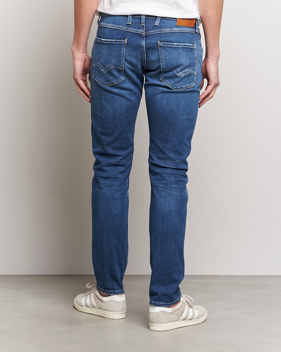 Mies | Farkut | Replay | Anbass Stretch Jeans Dark Blue