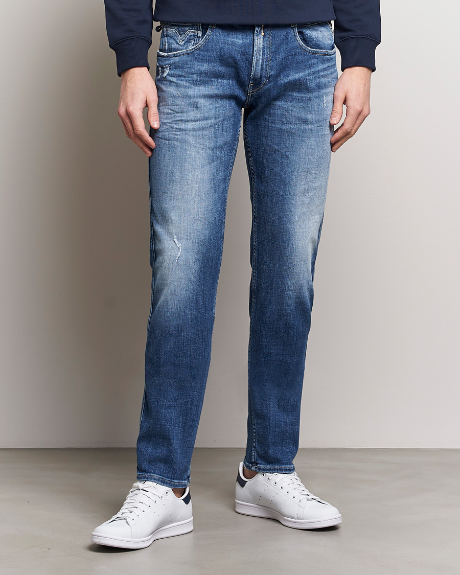 Mies | Vaatteet | Replay | Anbass 5 Year Stretch Jeans Medium Blue