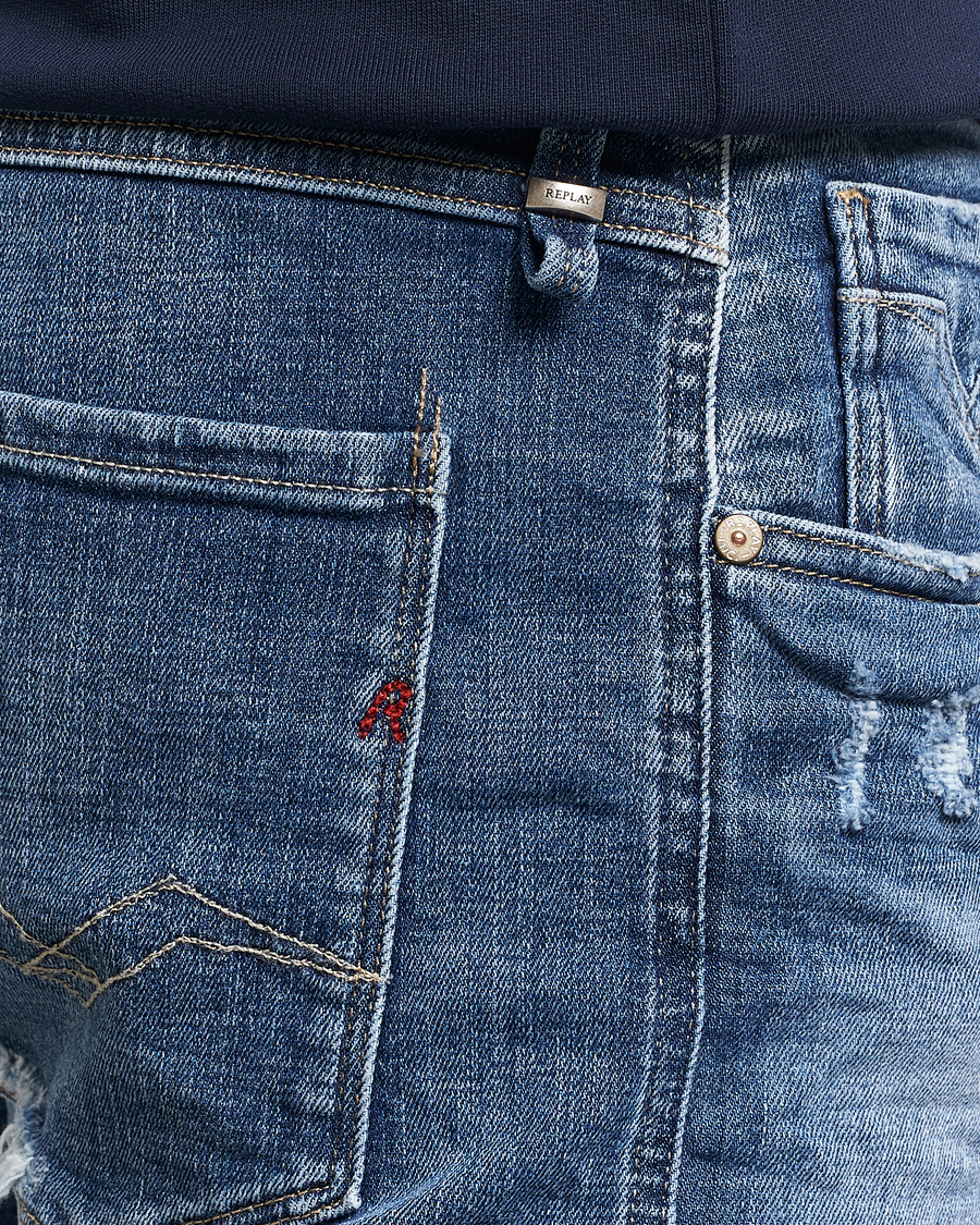 Mies | Farkut | Replay | Anbass 5 Year Stretch Jeans Medium Blue