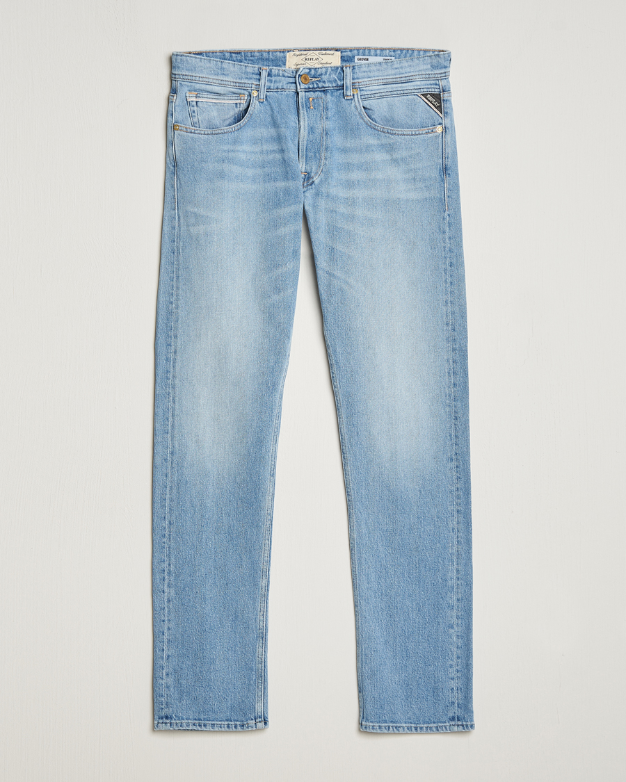 Mies | Farkut | Replay | Grover Straight Fit Stretch Jeans Light Blue