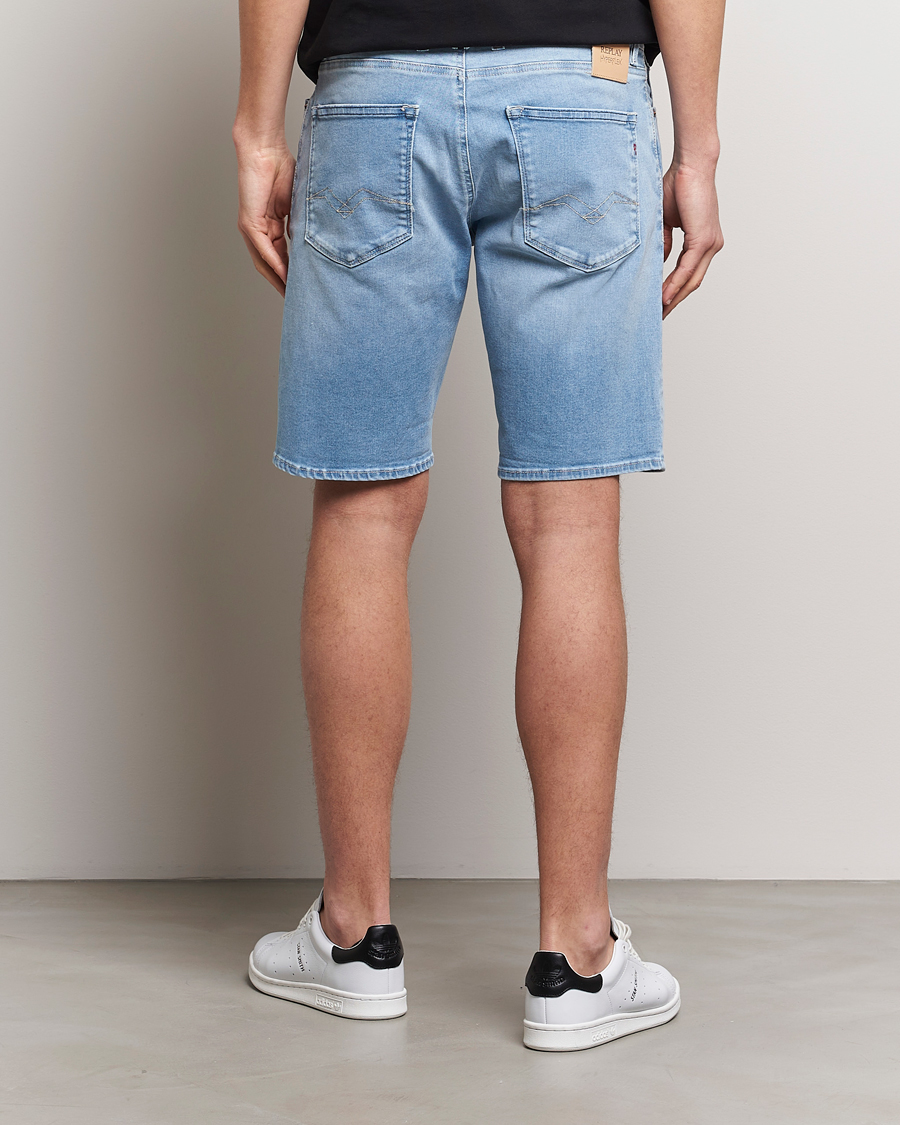 Mies | Shortsit | Replay | RBJ981 Hyperflex Denim Shorts Light Blue