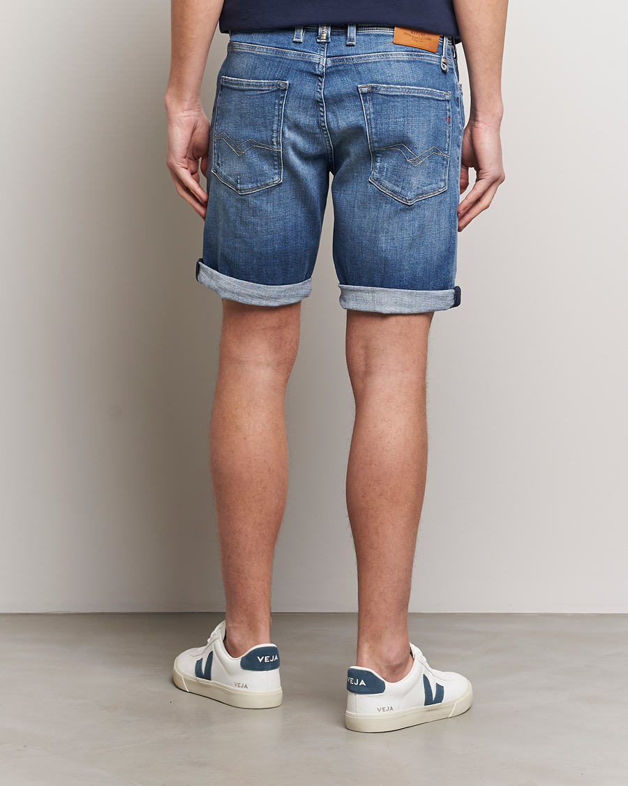 Mies | Shortsit | Replay | RBJ981 10 Year Wash Denim Shorts Medium Blue