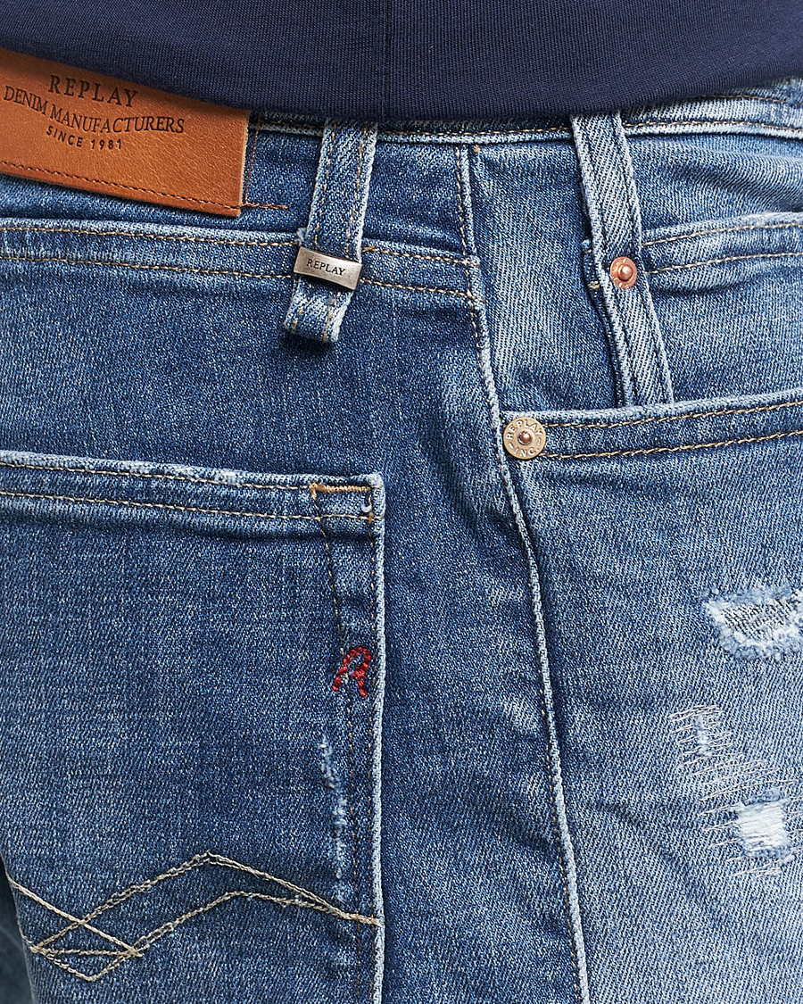 Mies | Shortsit | Replay | RBJ981 10 Year Wash Denim Shorts Medium Blue