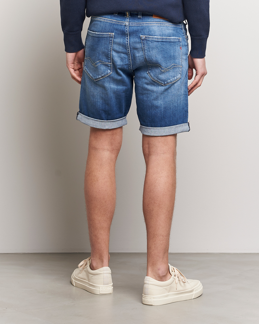 Mies | Shortsit | Replay | RBJ981 Super Stretch Bio Denim Shorts Medium Blue