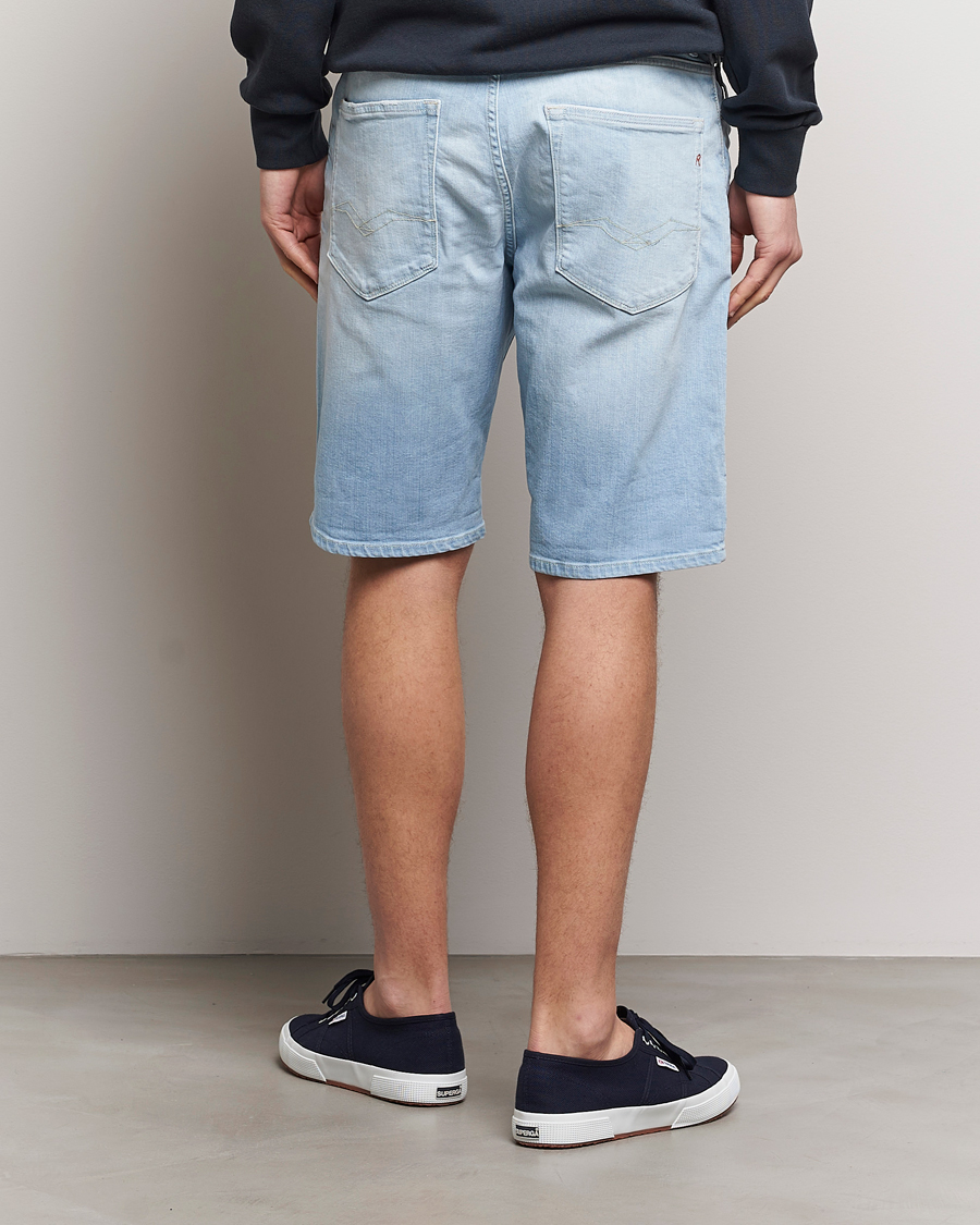 Mies | Shortsit | Replay | RBJ981 Super Stretch Bio Denim Shorts Light Blue