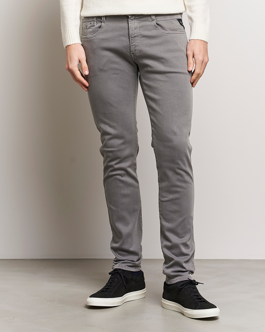Mies | Viisitaskuhousut | Replay | Anbass Hyperflex X.Lite 5-Pocket Pants Medium Grey