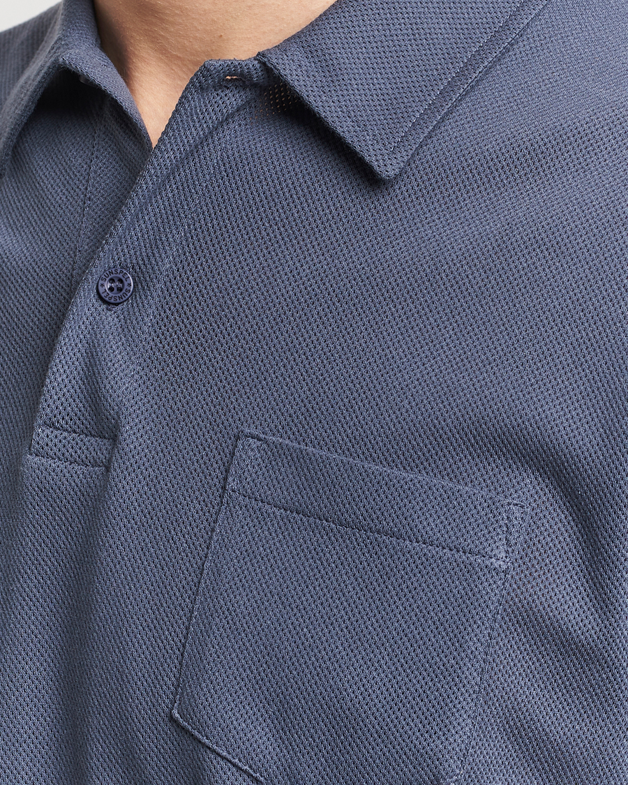Mies | Pikeet | Sunspel | Riviera Polo Shirt Slate Blue