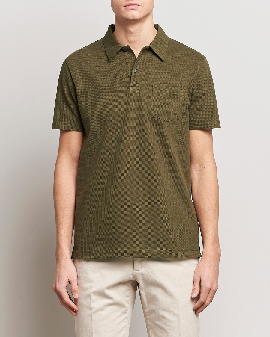 Mies | Alennusmyynti vaatteet | Sunspel | Riviera Polo Shirt Dark Olive