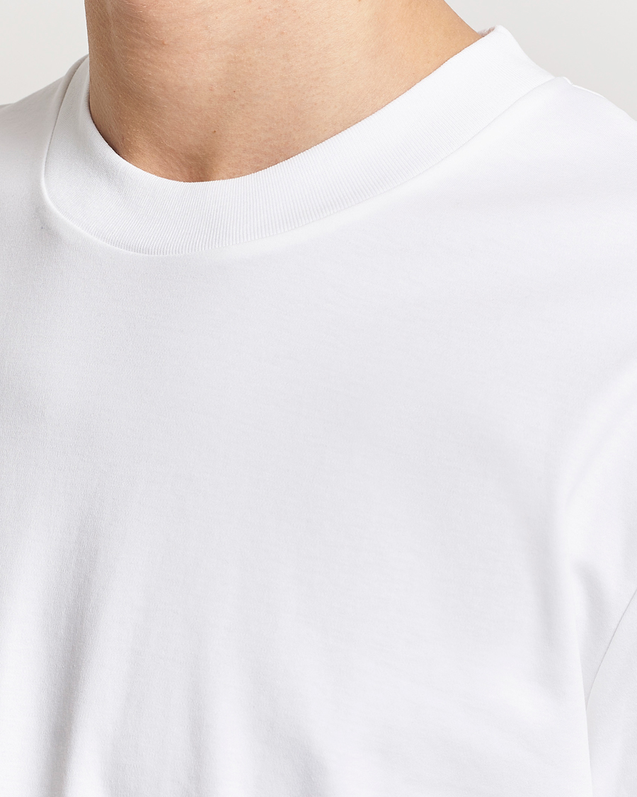 Mies | T-paidat | Sunspel | Heavyweight Mock Neck T-Shirt White