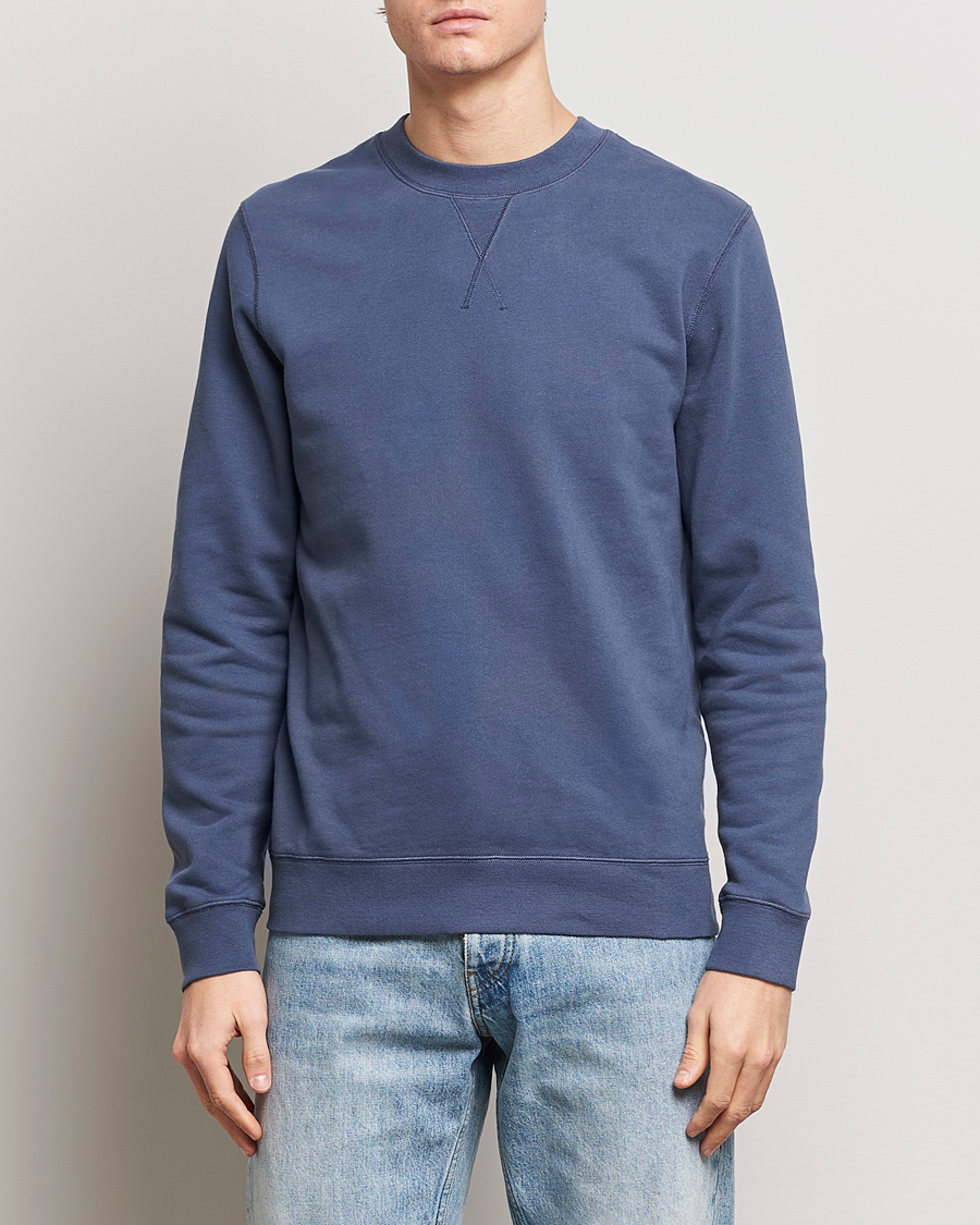 Mies |  | Sunspel | Loopback Sweatshirt Slate Blue