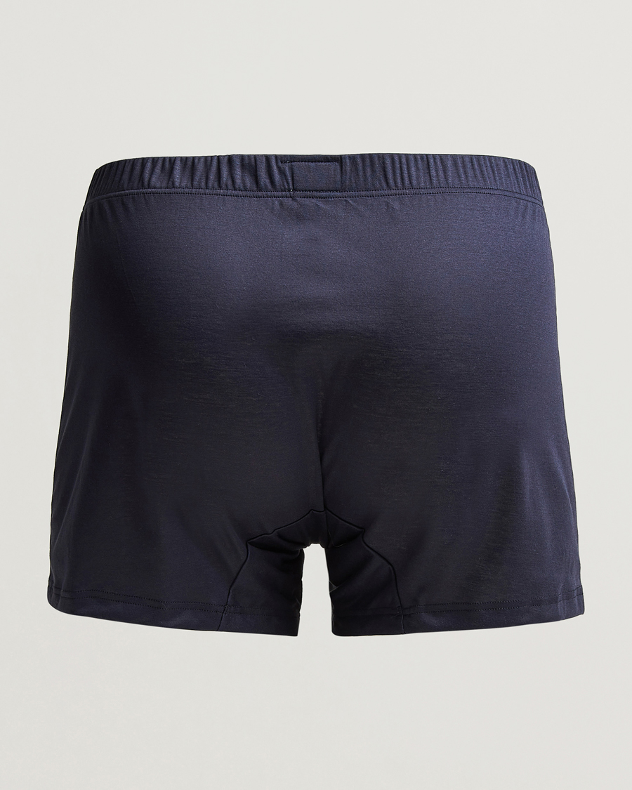 Mies | Zimmerli of Switzerland | Zimmerli of Switzerland | Sea Island Cotton Boxer Shorts Navy