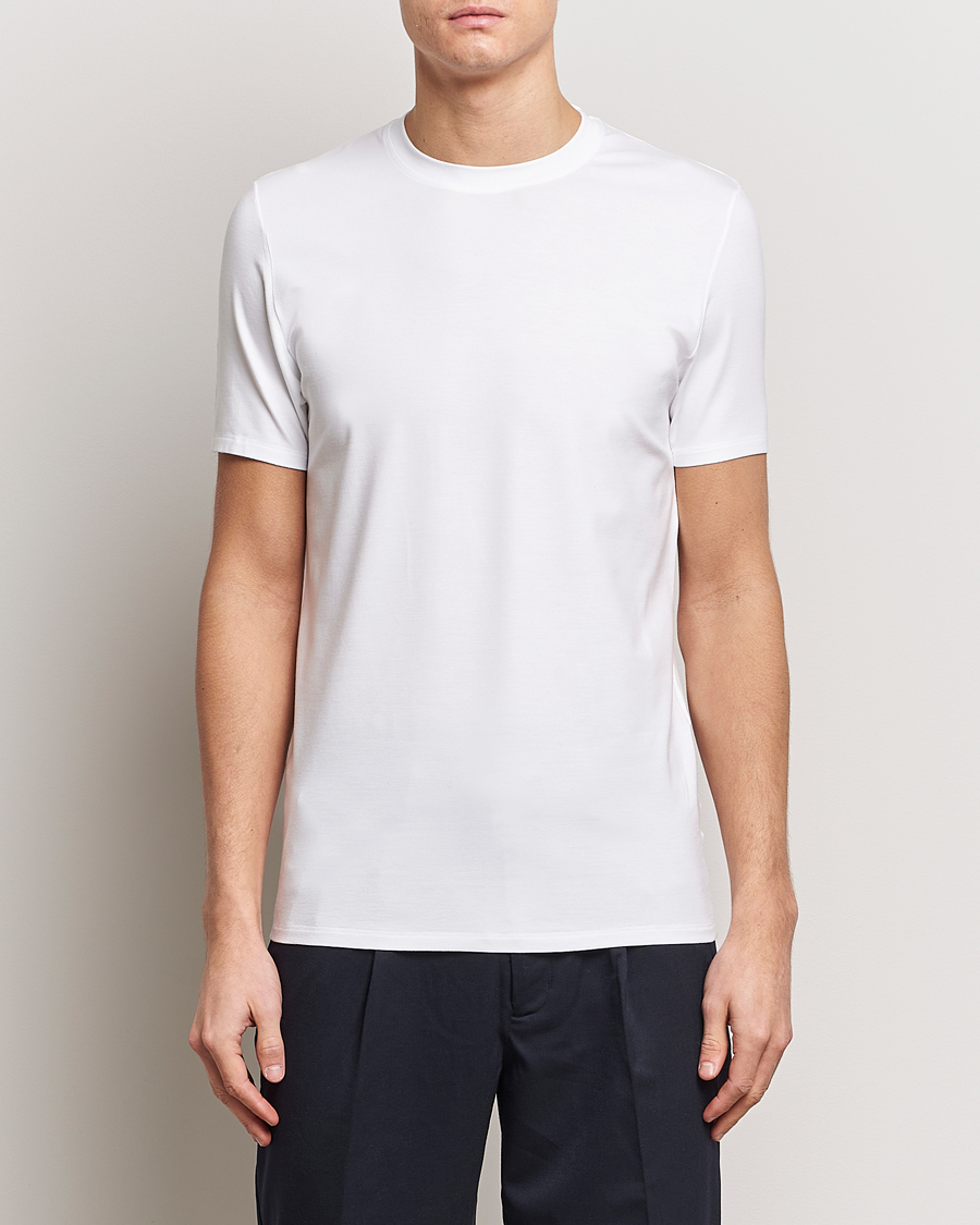 Mies | T-paidat | Zimmerli of Switzerland | Pureness Modal Crew Neck T-Shirt White