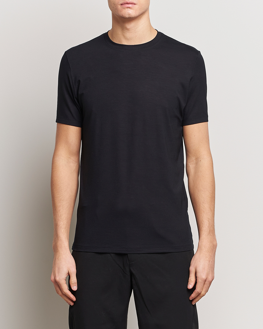 Mies | Zimmerli of Switzerland | Zimmerli of Switzerland | Pureness Modal Crew Neck T-Shirt Black
