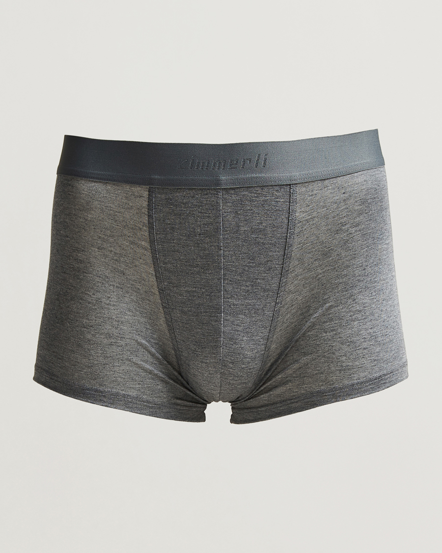 Mies | Alusvaatteet | Zimmerli of Switzerland | Micro Modal Boxer Briefs Grey Melange