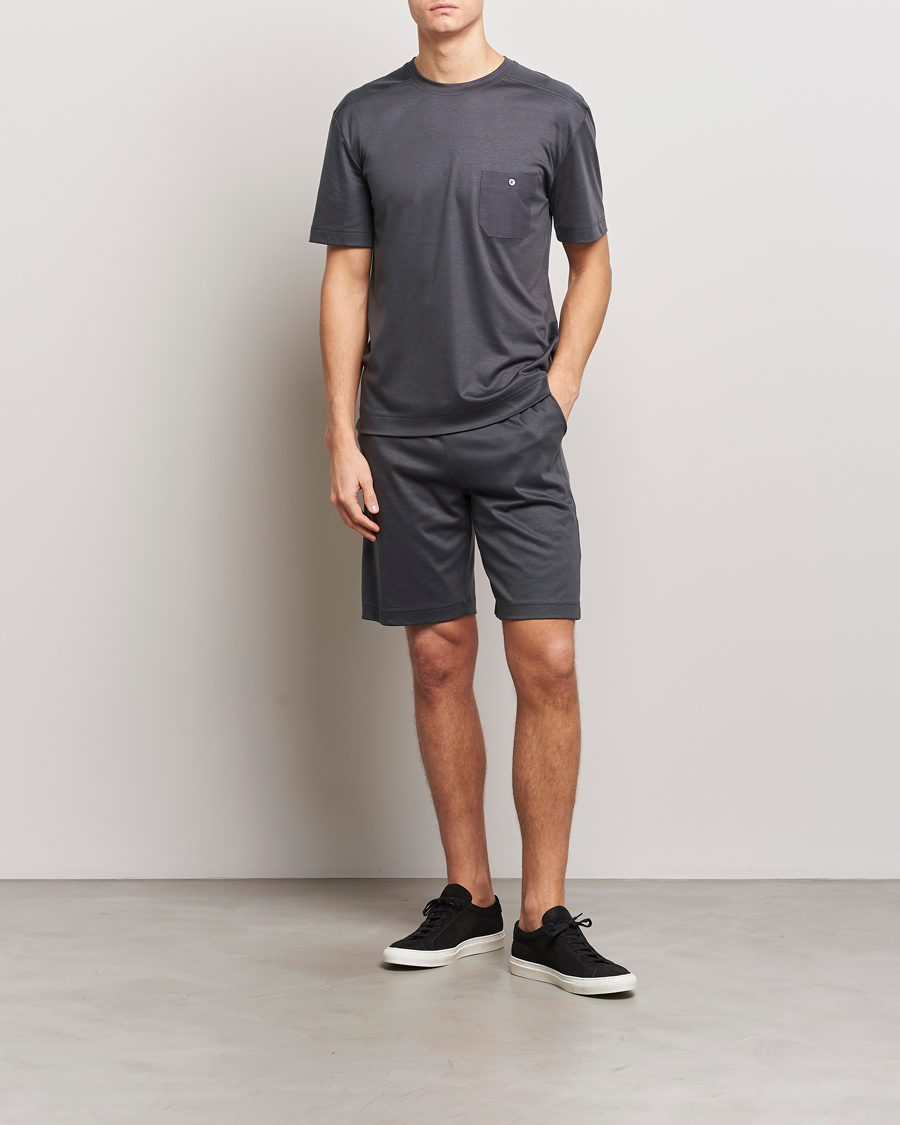 Mies | Zimmerli of Switzerland Cotton/Modal Crew Neck Loungwear T-Shirt Phantom | Zimmerli of Switzerland | Cotton/Modal Crew Neck Loungwear T-Shirt Phantom