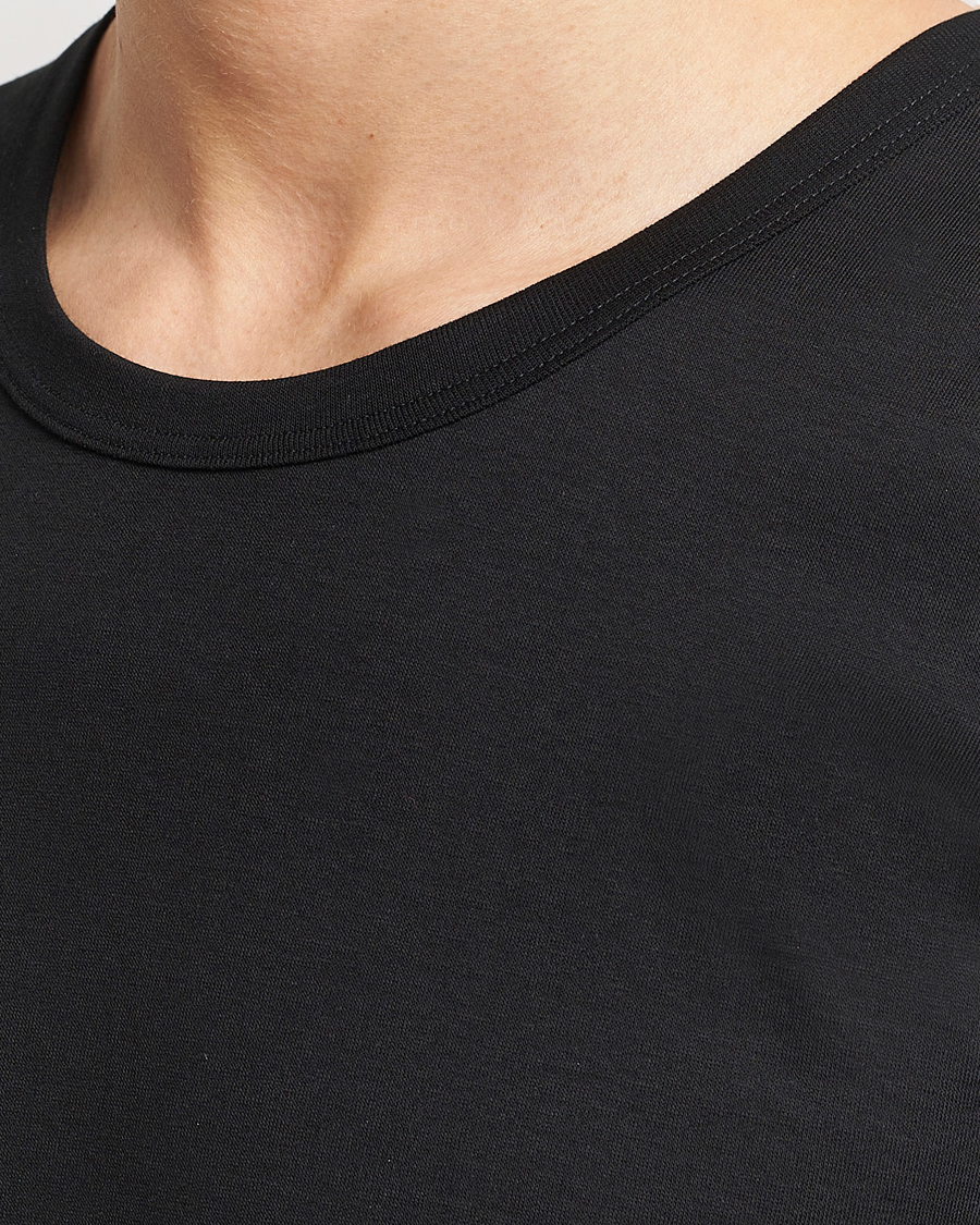 Mies | T-paidat | Zimmerli of Switzerland | Mercerized Cotton Crew Neck T-Shirt Black