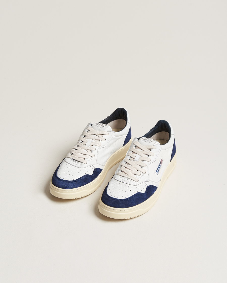Mies | Tennarit | Autry | Medalist Low Goat/Suede Sneaker White/Navy