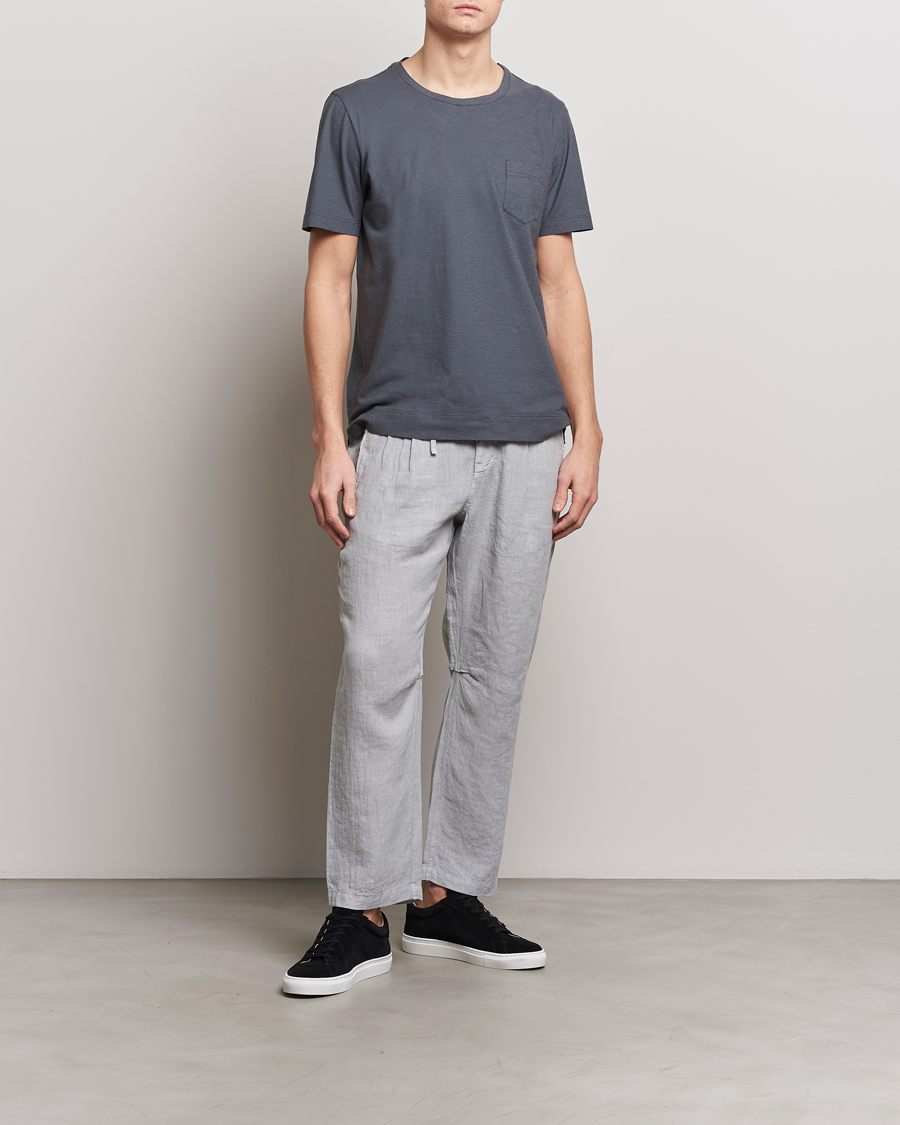 Mies | T-paidat | Massimo Alba | Panarea Watercolor T-Shirt Steel