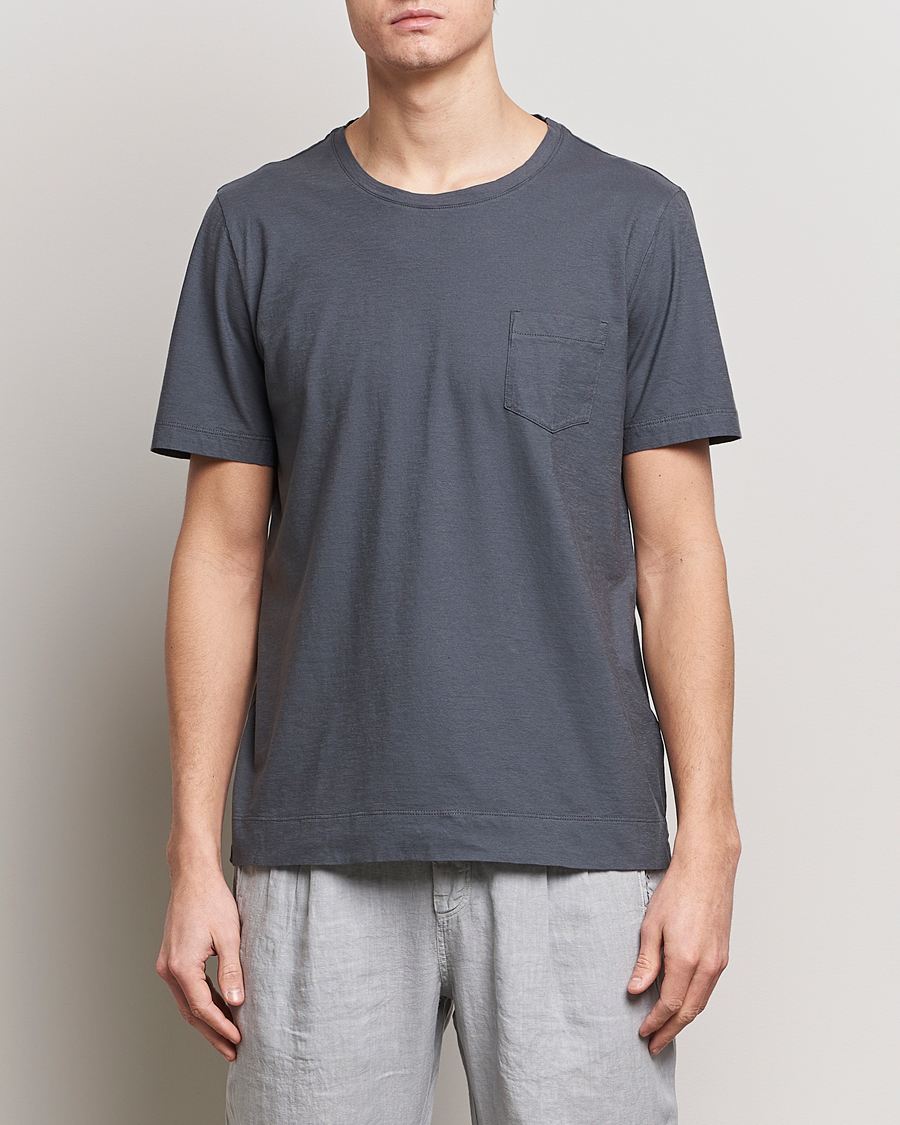 Mies |  | Massimo Alba | Panarea Watercolor T-Shirt Steel