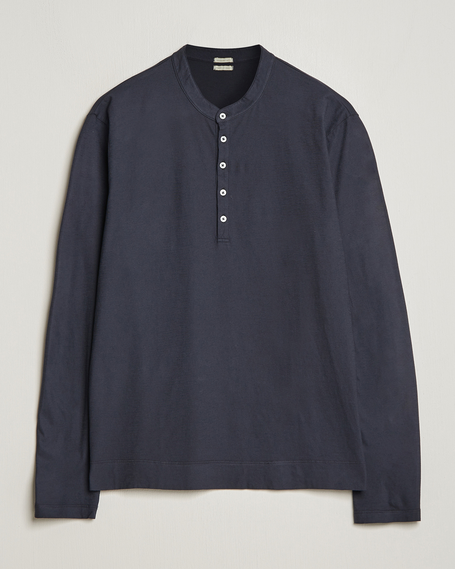 Mies | Puserot | Massimo Alba | Hawai Watercolor Henley Washed Black