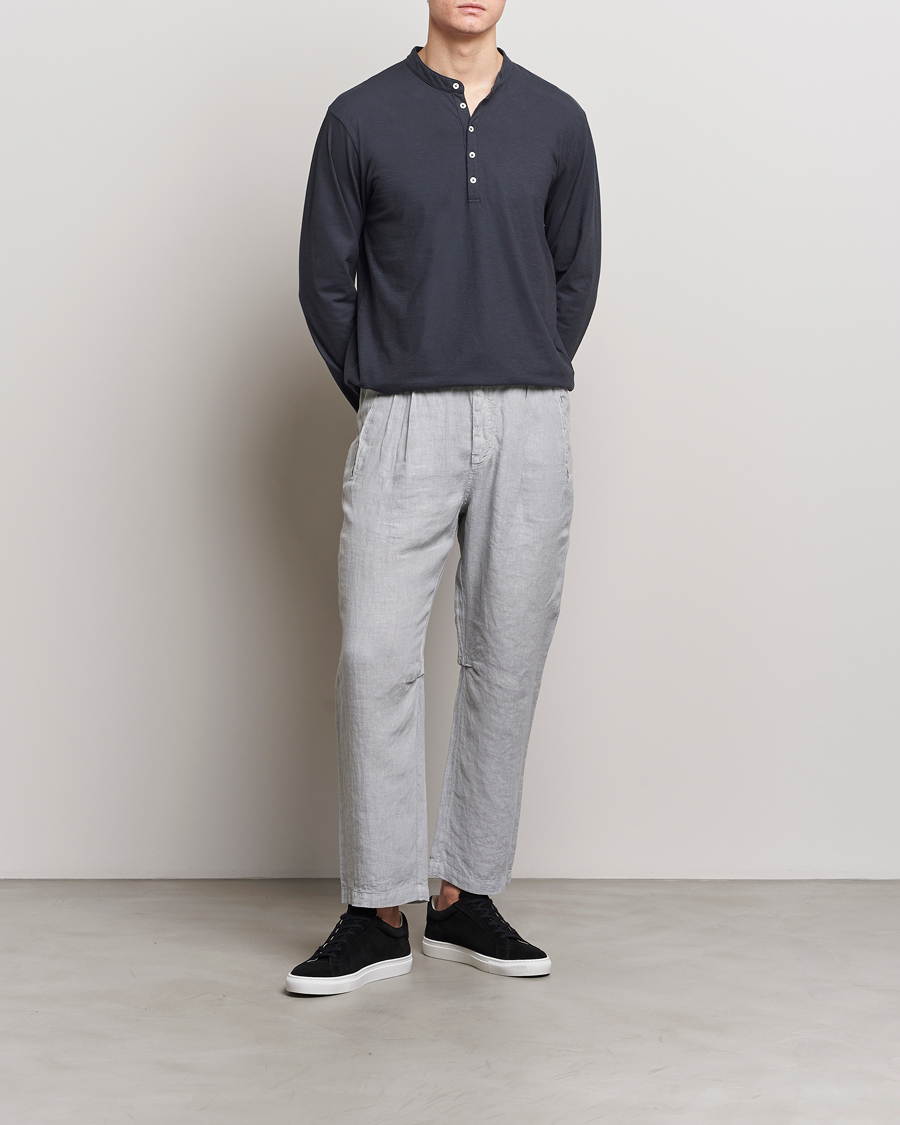 Mies | Puserot | Massimo Alba | Hawai Watercolor Henley Washed Black