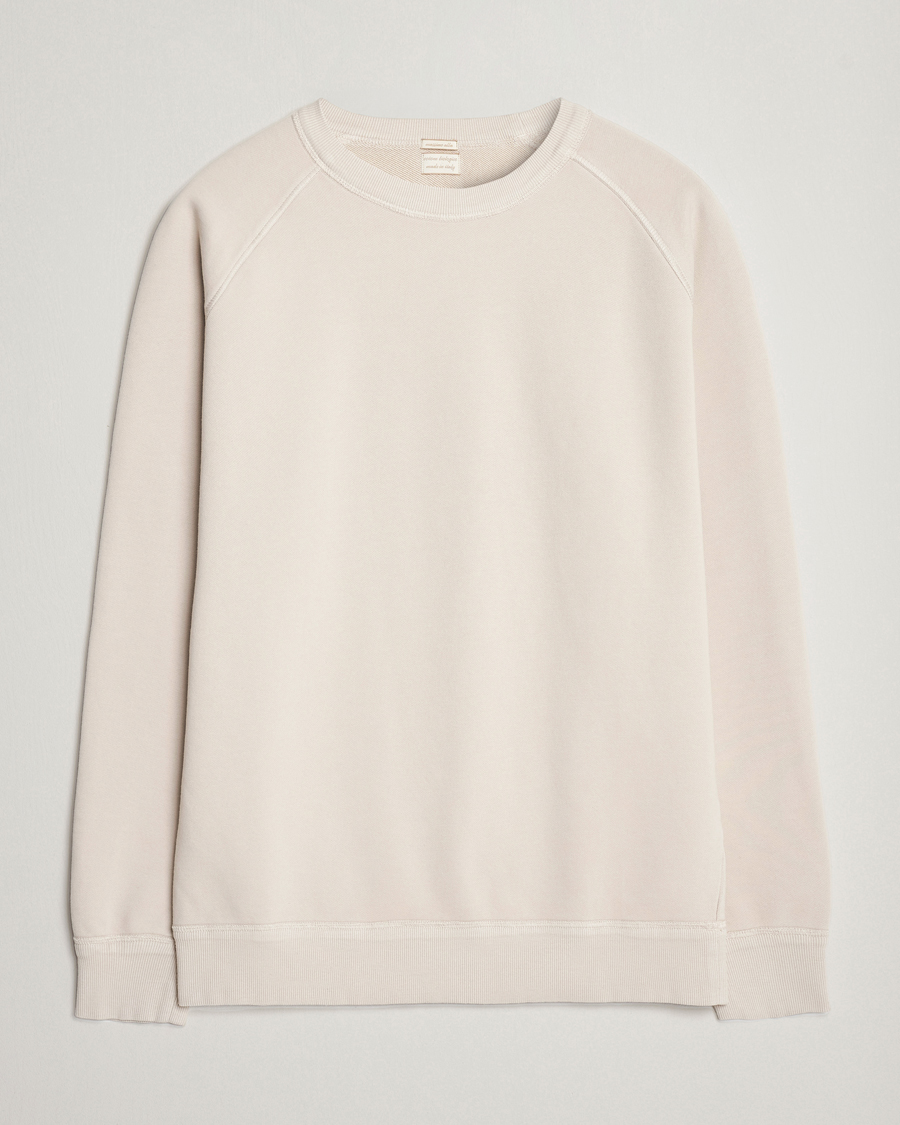 Mies |  | Massimo Alba | Freesport Fleece Cotton Sweatshirt Light Beige