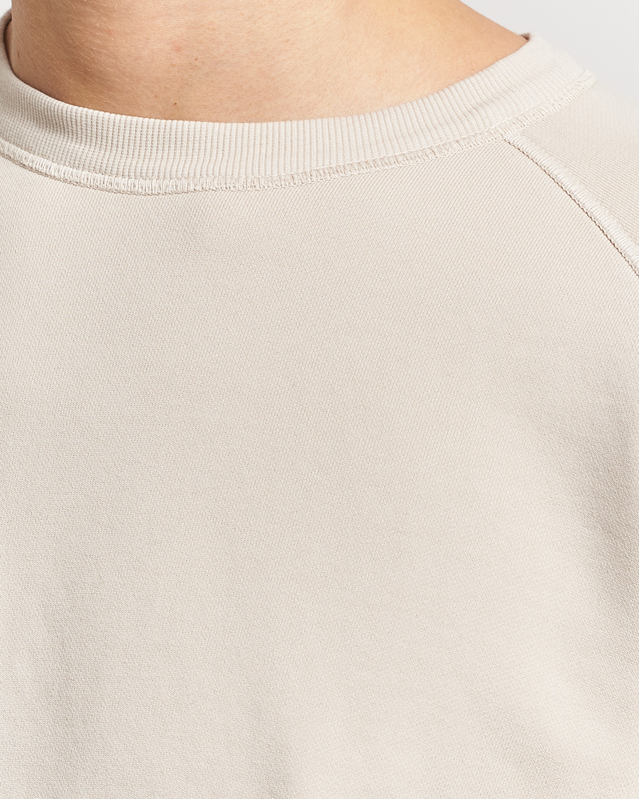 Mies | Puserot | Massimo Alba | Freesport Fleece Cotton Sweatshirt Light Beige
