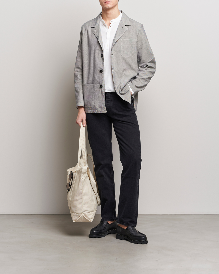 Mies | Takit | Massimo Alba | Florida Cotton/Linen Shirt Jacket Light Grey