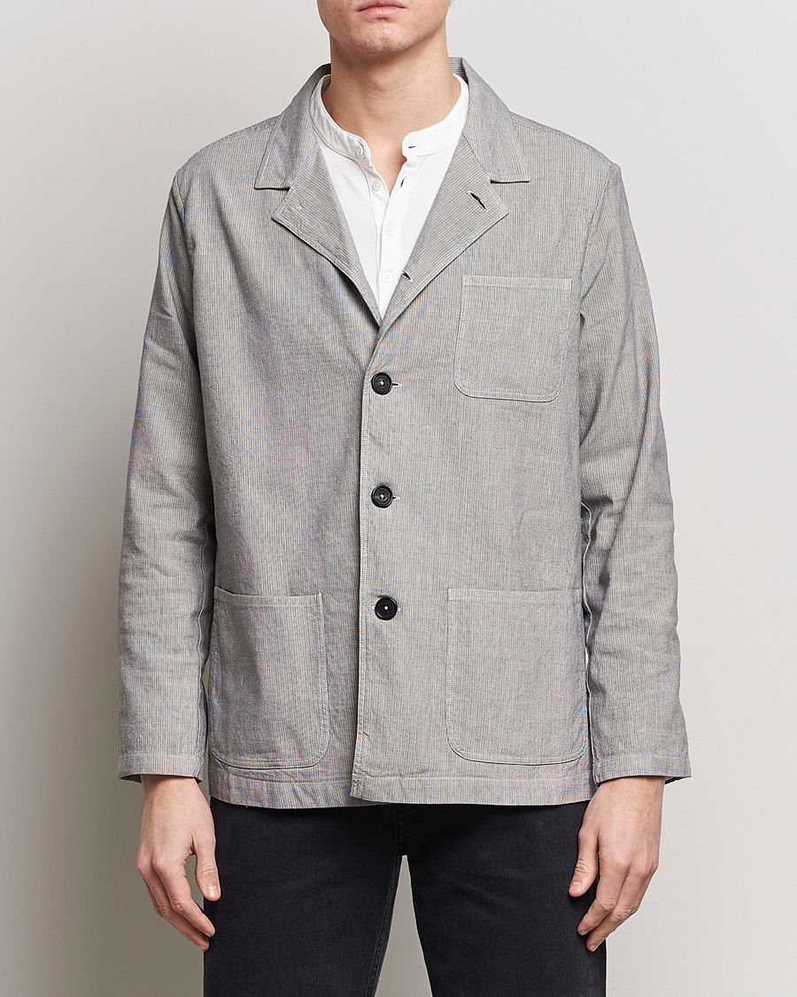 Mies |  | Massimo Alba | Florida Cotton/Linen Shirt Jacket Light Grey