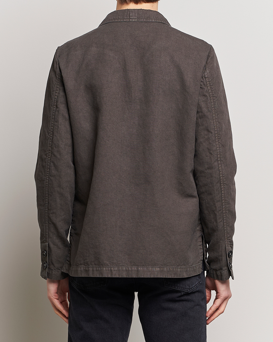 Mies | Takit | Massimo Alba | Baglietto Washed Cotton Work Jacket Dark Brown