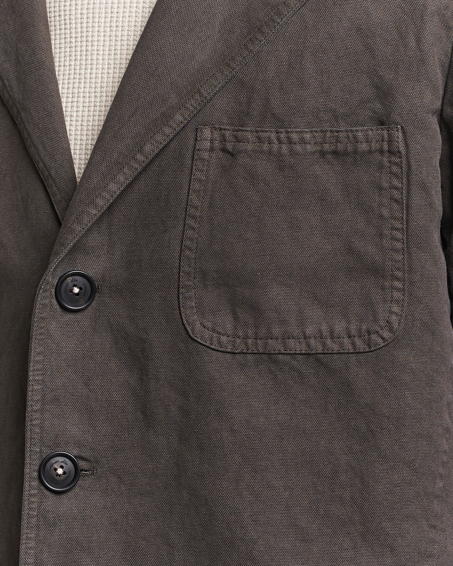 Mies | Takit | Massimo Alba | Baglietto Washed Cotton Work Jacket Dark Brown