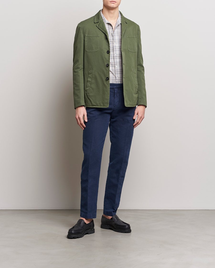 Mies | Takit | Massimo Alba | Solex Cotton Work Jacket Military Green