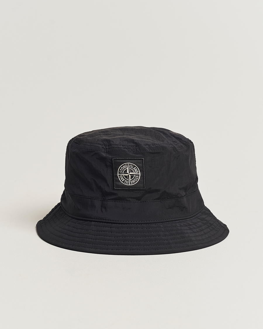 Mies | Stone Island Logo Bucket Hat Black | Stone Island | Logo Bucket Hat Black
