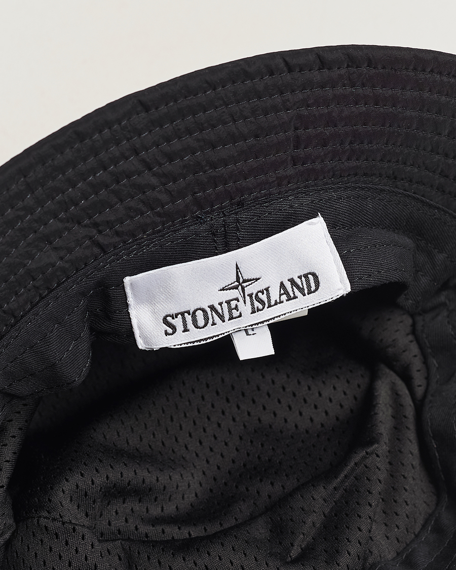 Mies | Stone Island Logo Bucket Hat Black | Stone Island | Logo Bucket Hat Black
