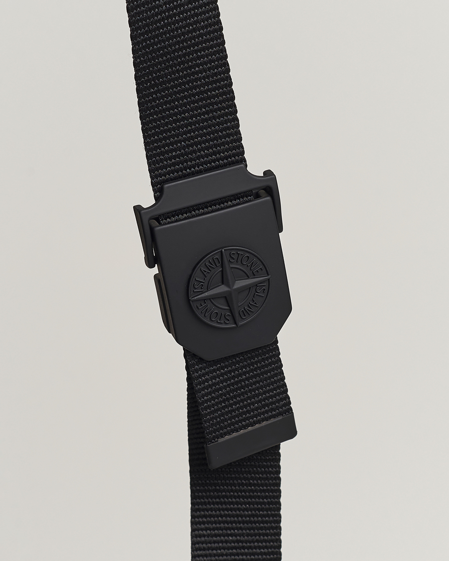 Mies | Stone Island Textile Belt Black | Stone Island | Textile Belt Black
